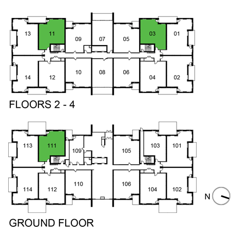 Alyssum locations in the building