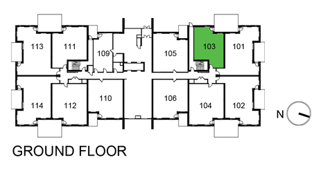 Begonia location in the building Begonia location in the building
