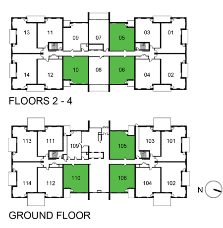 Carnation location in the building